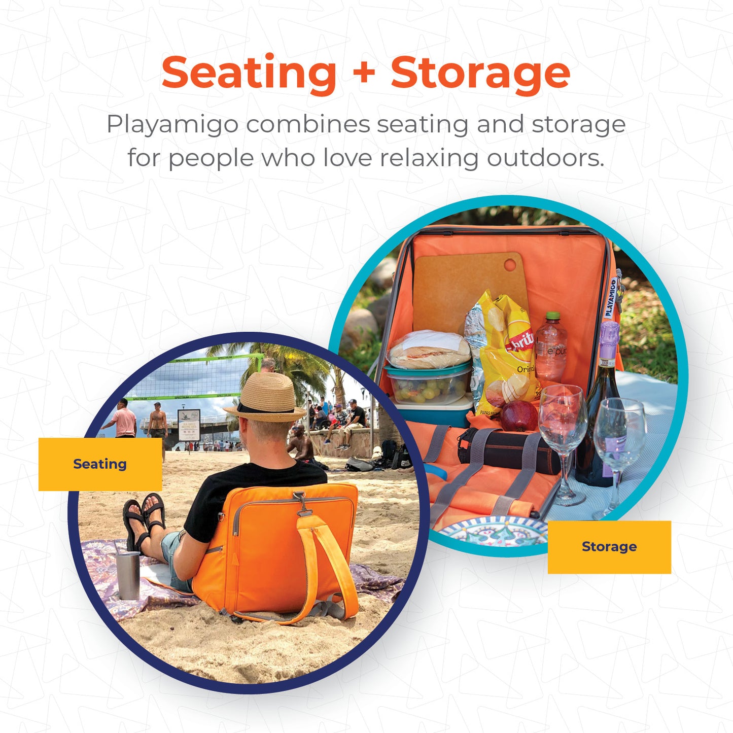 Playamigo - Portable Lounger with Storage